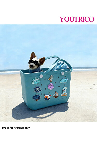 Youtrico مجموعة تعليقات كرتونية ملونة - زينة على شكل شبشب وحقائب شاطئ