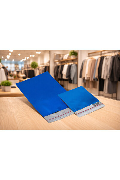 Ambalaj Evi Pachet cadou adeziv albastru metalic 20x35 cm 50 buc