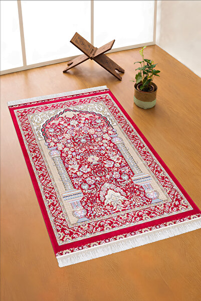 Meta Halı سجادة صلاة من الحرير الطبيعي ذات مظهر فاخر وعالي الجودة من إنتاج شر...