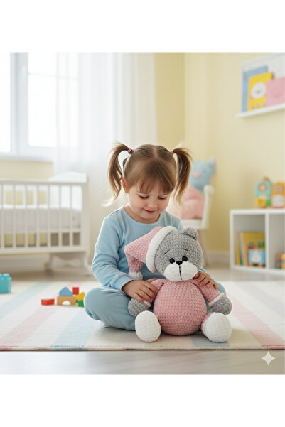 Luna Marissa Amigurimi Ayıcık Uyku Arkadaşı Örgü Oyuncak - 34 cm