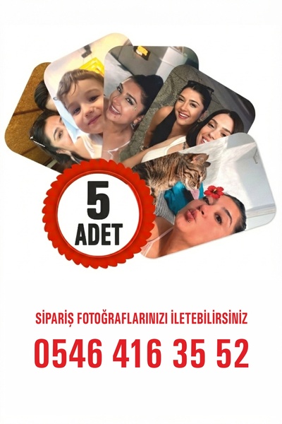 reklamella Kişiye Özel Fotoğraflı Resimli Buzdolabı Magneti 8x6 Cm 5 Adet