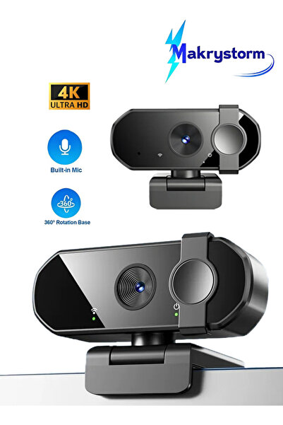 Makrystorm كاميرا ويب USB بدقة 4K مزودة بميكروفون ووظيفة التركيز التلقائي، من...