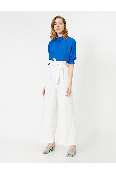 Koton Ψηλόμεσο παντελόνι με λεπτομέρεια τσέπης και λεπτομέρεια ζώνης