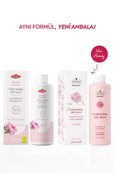 Otacı %100 Doğal Gül Suyu 250 ML İkili Paket