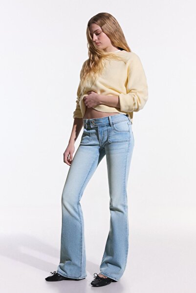 Bershka Çizme paça düşük bel jean