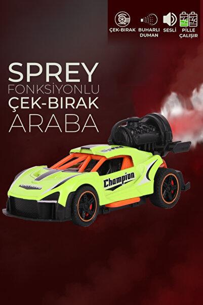 SmartFox Işıklı Sesli Sprey Fonksiyonlu Çek Bırak Buhar Atan Pilli Metal Oyun...