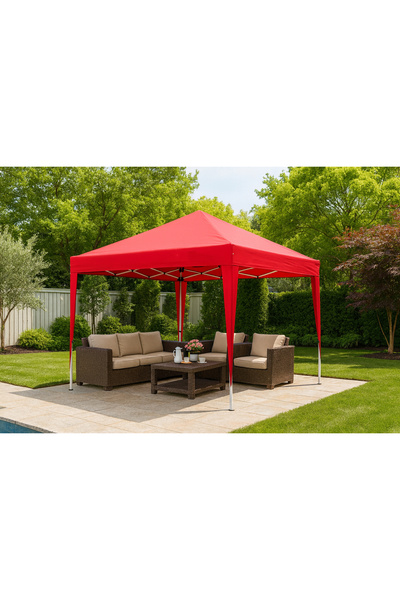 Begin Power Otomatik Gazebo Çardak 240 X 240 Cm Tente Teras Bahçe Kamelyası G...