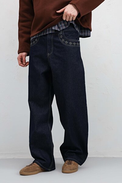 VAMOSCLO Relaxed Fit Jean Dark Blue