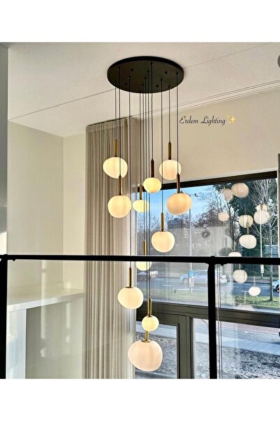 Beyaz Aydınlatma Galeri boşlugu sarkıt avize