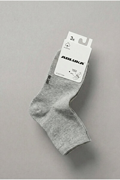 ablukaonline Мъжки памучни чорапи до глезена, чифт от 3, сиви