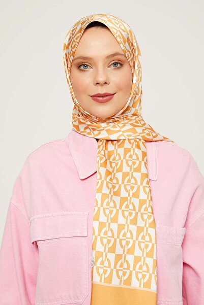 Levidor Double Colored Orange Square Angel Shawl