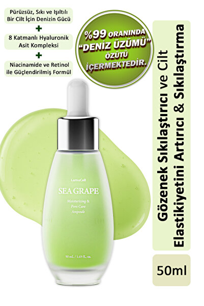 LamuCell Sea Grape Yaşlanma ve Kırışıklık Karşıtı Bakım Ampulü 50 ml