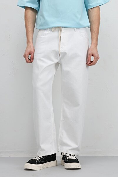VAMOSCLO Baggy Fit Jean White