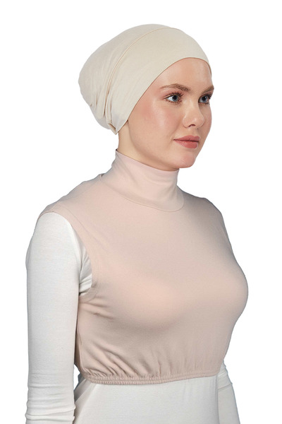 Altobeh Zero Sleeve Turtleneck Full Neck Lycra Combed Cotton Women's Half Bod...