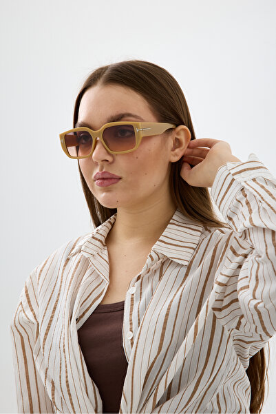 Chunky Frame نظارات شمسية كرام فينتاج للجنسين مستطيلة الشكل