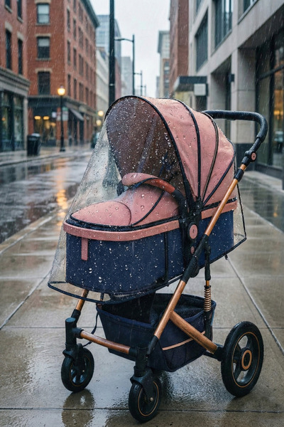 Boldy غطاء مطر لعربة الأطفال - واقي لعربة الأطفال مقاوم للماء - غطاء مطر وواق...