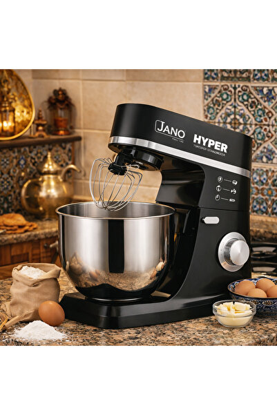 ALSAIF خلاط جانو أسود كبير الحجم 7 لترات 1200 واط