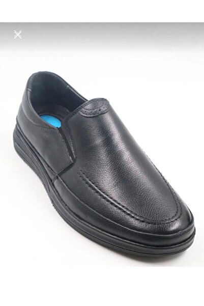 Kardeşler SHOE Erkek Hakiki Deri Siyah Tam Ortapedik Jelli Günlük Rahat Yumuş...