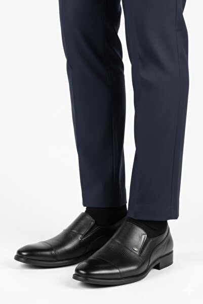 LİCCAS Erkek Mevsimlik Kundura Hakiki Deri  Kauççuk Taban Bağsız