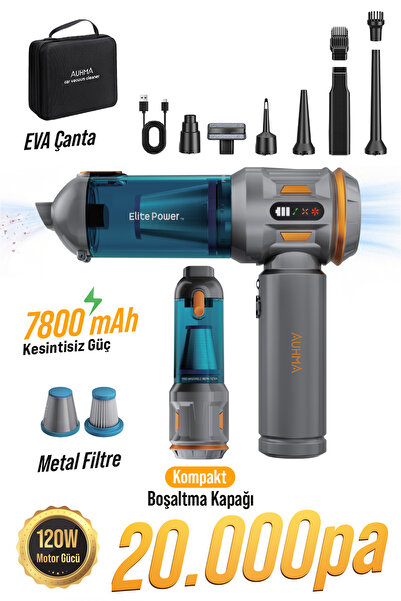 auhma AHV-24 LIMITED EDITION Mavi – 20.000PA Brushless Kablosuz Araç İçi Bası...