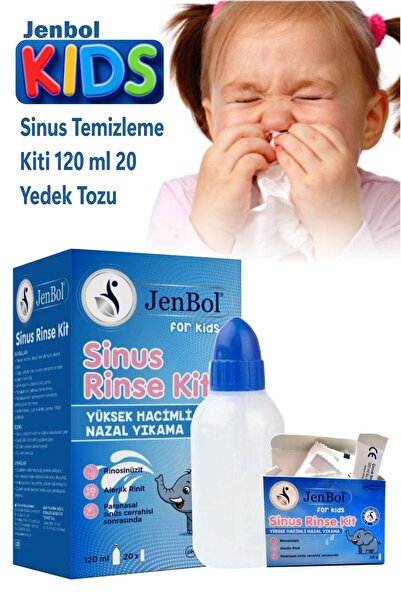 Jenbol Kids Sinus Rinse Burun ve Sinus Temizl. Kiti 120 ml X 20 Yedek Tozu