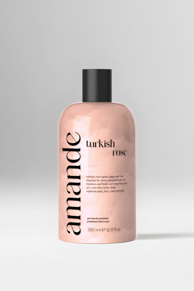 Amande Turkish Rose Gül ve Misk Kokulu Parfümlü Duş Jeli 380ml I Vegan Formül