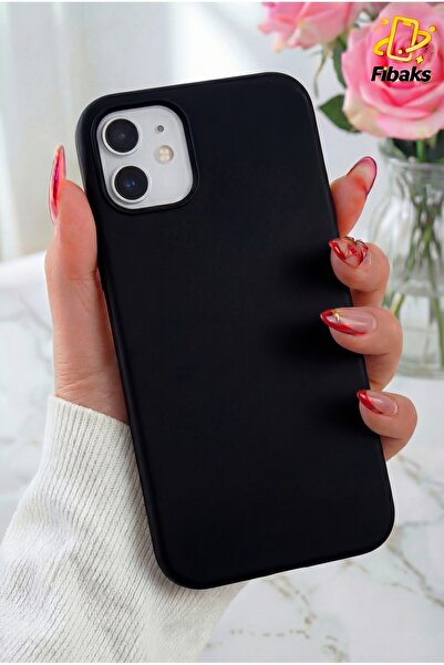 Fibaks iPhone 12/12 Pro Kılıf Lansman Içi Kadife Soft Yumuşak Dokulu Liquid S...