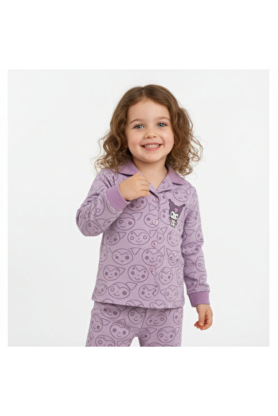MİLAYS LİFE HOME COLLECTİON Girls' Kuromi Patterned Buttoned 100% Cotton Colo...