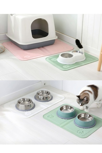 GenelTedarik SİLİKON KEDİ KÖPEK MATI KUM SU MATI BÜÜYÜK BOY 40X60CM HAVUZLU