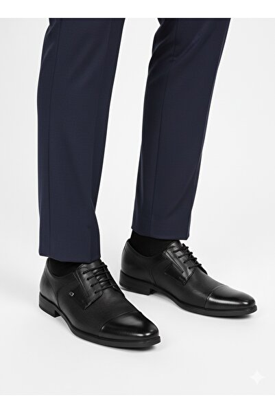 LİCCAS Erkek Mevsimlik Kundura Hakiki Deri  Kauççuk Taban Bağlı