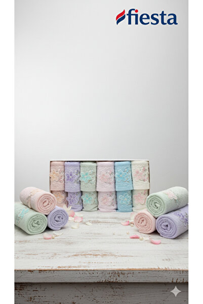 Fiesta Tekstil Mother and Daughter Daisy Bamboo 12 Piece Towel Set