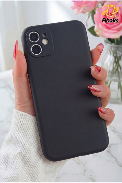 Fibaks حافظة آيفون 12 مخملية ناعمة من السيليكون السائل مع غطاء حماية للكاميرا...