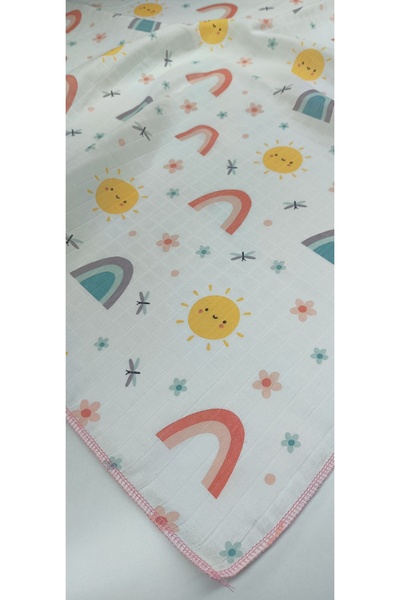 minnakya بطانية أطفال حديثي الولادة من الموسلين متعددة الأغراض مقاس 80*90، قم...