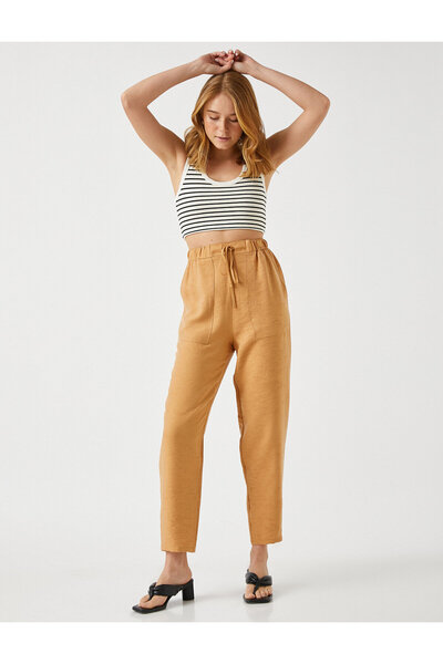 Koton Pantaloni cu talie înaltă