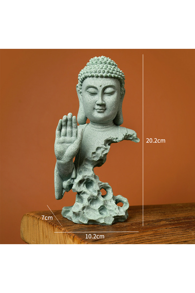 Choice تمثال بوذي، ديكور مكتبي، ديكور طاولة، ديكور منزلي، تمثال زن، حجر رملي ...
