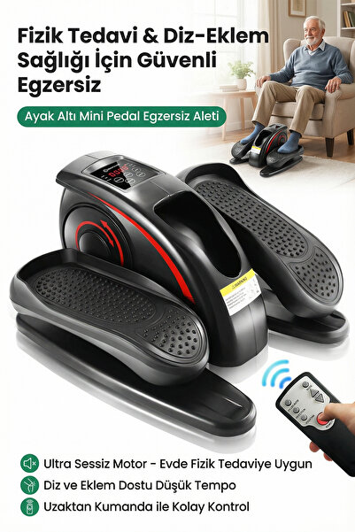 DEMPOWER 5 Kademe Hızlı 3 Modlu Uzaktan Kumandalı LCD Ekranlı Motorlu Eliptik...