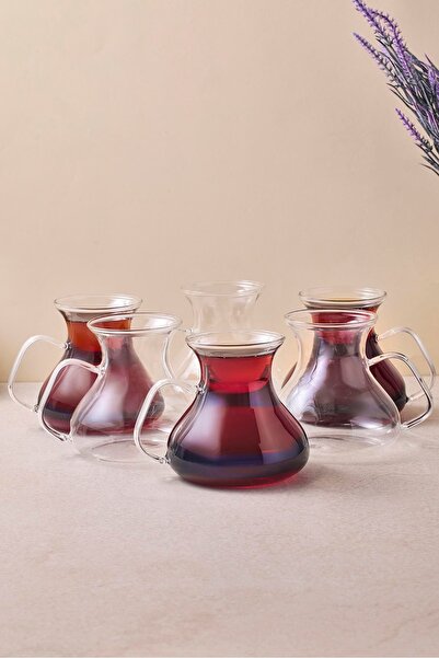 Perotti Ehl-i Keyf 6'lı Borosilikat Cam Çay Bardağı Seti 200ml 16043