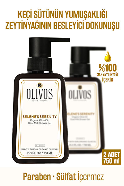 Olivos Doğal Zeytinyağlı Keçi Sütlü Banyo Ve Duş Jeli Keçi Sütü Zeytinyağı Ci...
