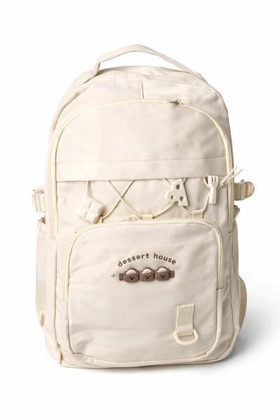 Ecrou Ecru 2 Compartment Pocket School Backpack