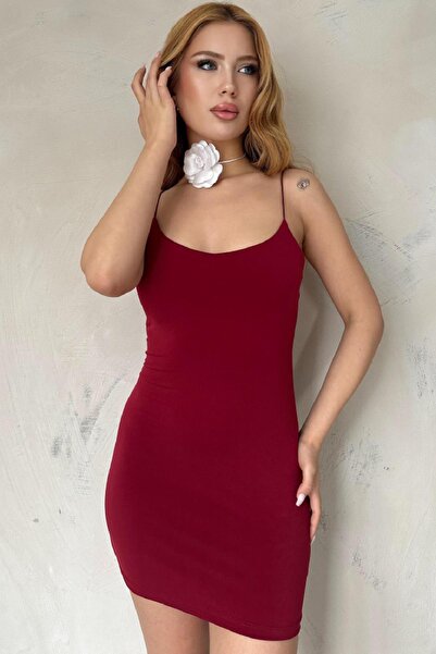 Angel Mia فستان فيونا بحزام حبل أحمر كلاريت