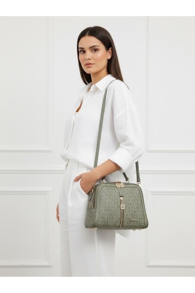 Just Polo Kadın Yeşil 4 Bölmeli Ayarlanabilir Uzun Askılı El Ve Omuz Çantası ...
