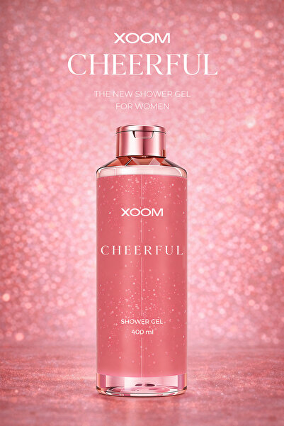 XOOM Cheerful Kadın Duş Jeli 400 ML – Cildi Nemlendiren , Kalıcı Koku