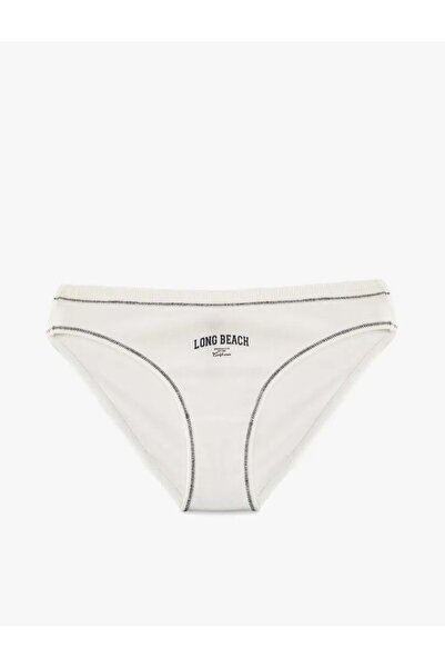 Koton Βαμβακερό με λεπτομέρεια ραφής με τύπωμα Γυναικείο εσώρουχο 5SLK30029MK...