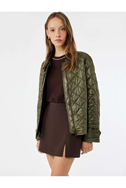 Koton Kadın Giyim Yırtmaç Detaylı Fermuarlı Standart Bel Viskon Karışımlı Min...