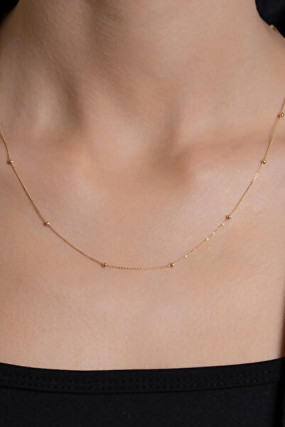 Bayar Gold Altın Topçik Zincir Kolye