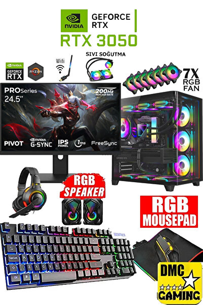 Dmc N305 Windows 11 Reyzen 5 5500,32GB RAM,512GB SSD,RTX3050,24"200hz Oyuncu ...