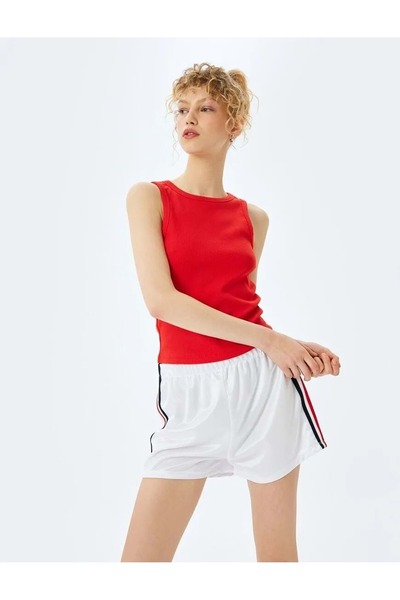 Koton Crew Neck Sleeveless Slim Fit Basic Women's Undershirt 5Sal30043Ik Red