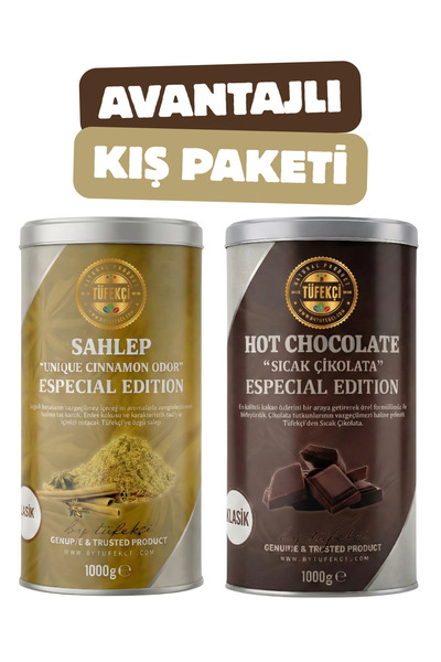 By Tüfekçi 2’li Avantajlı Kış Paketi: Sıcak Çikolata & Klasik Salep (2X1000 G...
