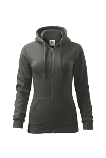 Malfini Women's sweatshirt, Trendy Zipper 411, S Grey