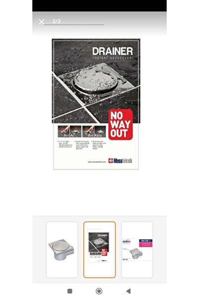 Mesateknik Yer Süzgeci Bas-aç Koku Önleyici 50mm Yandan Çıkışlı